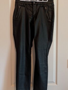 Garage Brand Women's Black Faux Leather Skinny Pants SZ 7 / 28